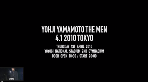 Yohji Yamamoto The Men 4.1 2010 Tokio